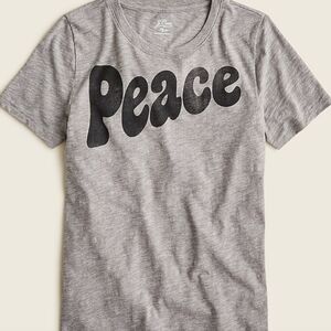 J.Crew "Peace" crewneck T-shirt 2X